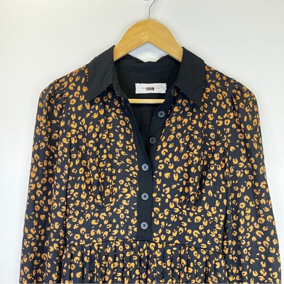 Fame & Partners The Renee Leopard Print dress black brown - 2 - Picture 4 of 12